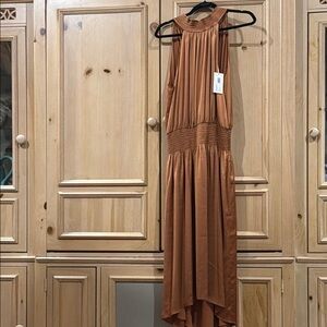 Ramy Brook High Low Dress in Tan